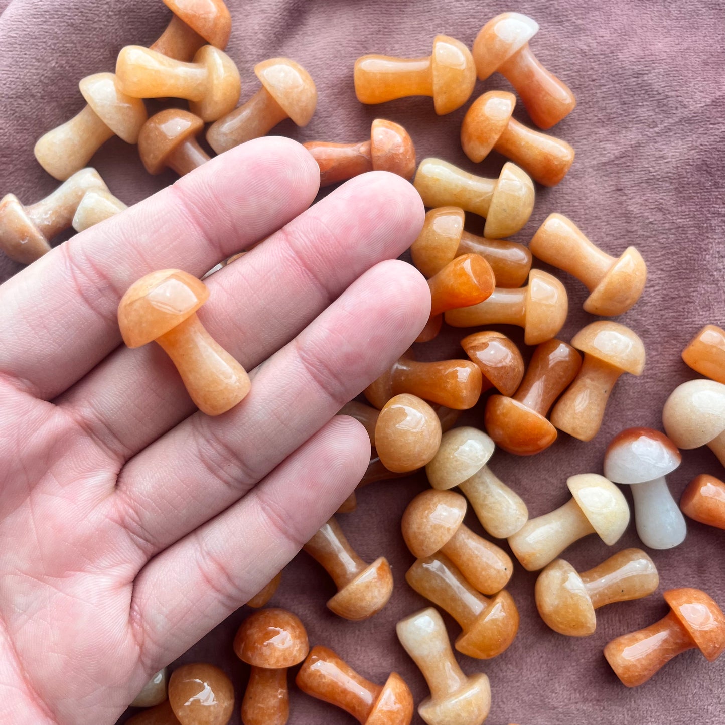 Carnelian Mini Mushrooms