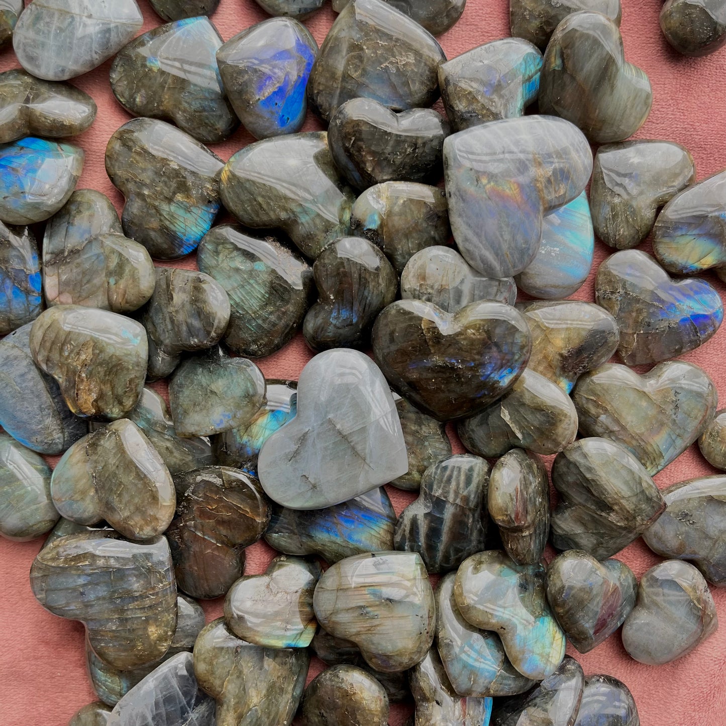 Labradorite Hearts