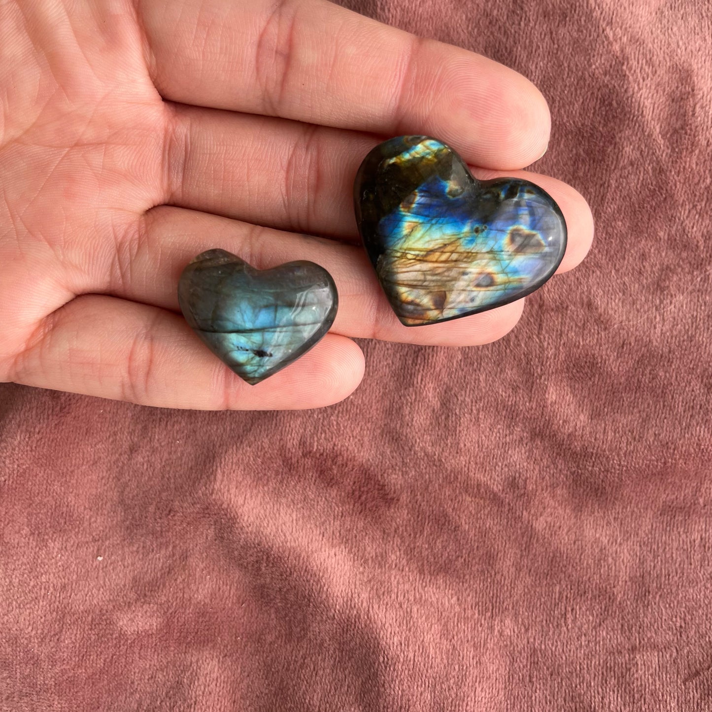 Labradorite Hearts