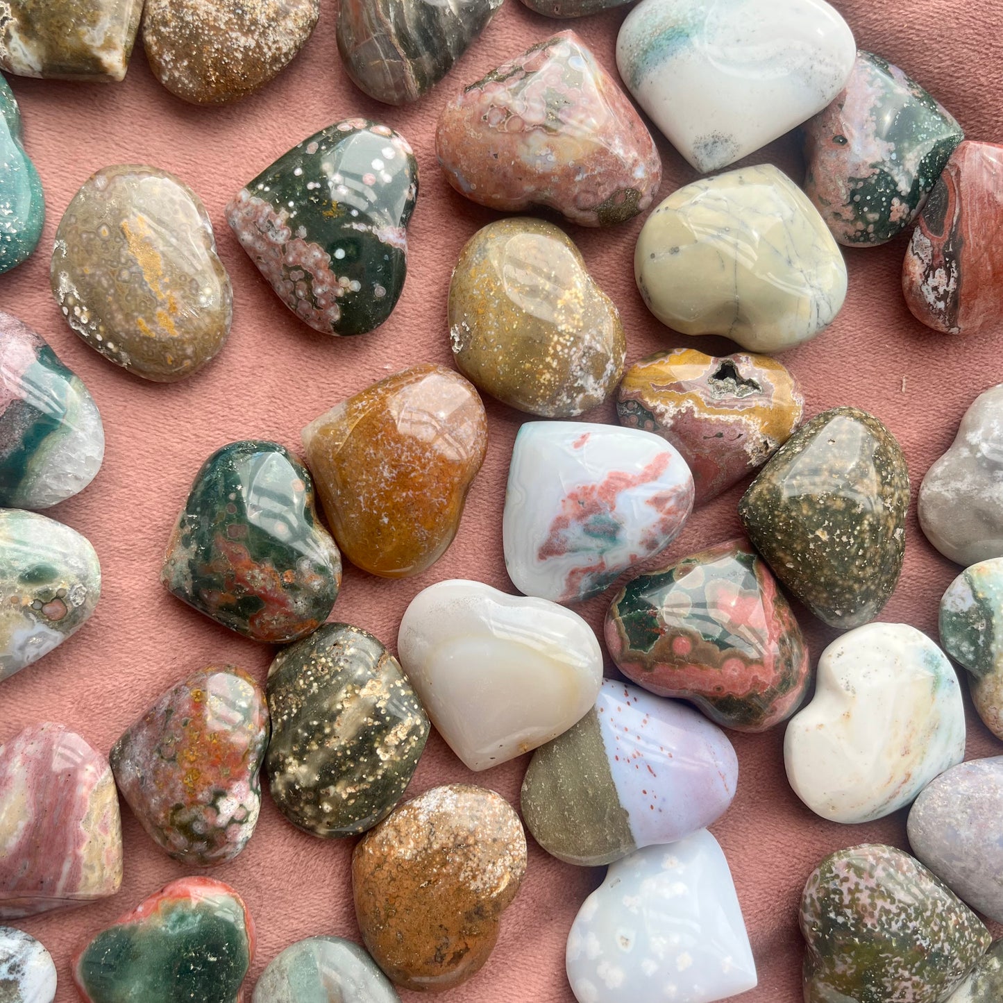 Fancy Jasper Hearts