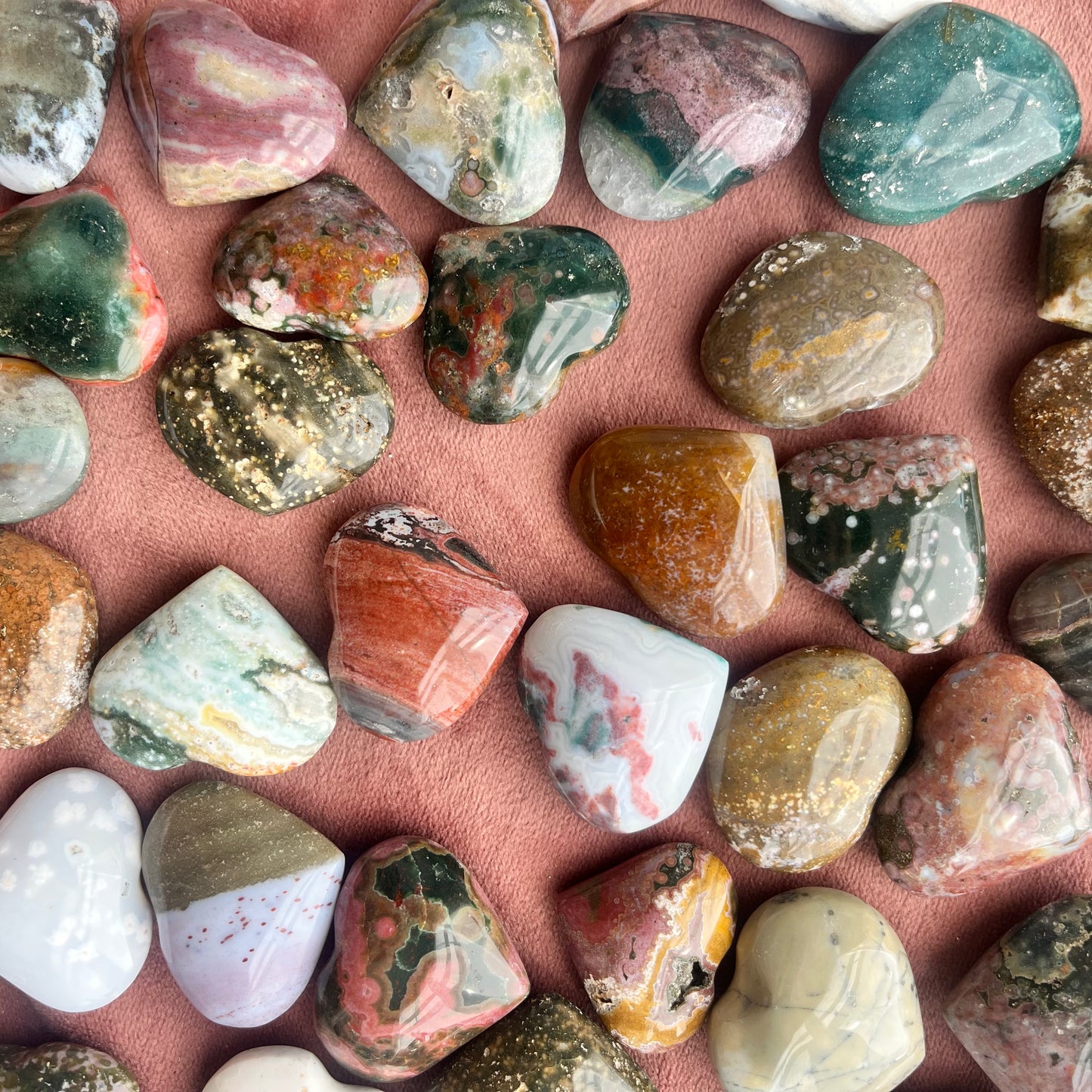 Fancy Jasper Hearts
