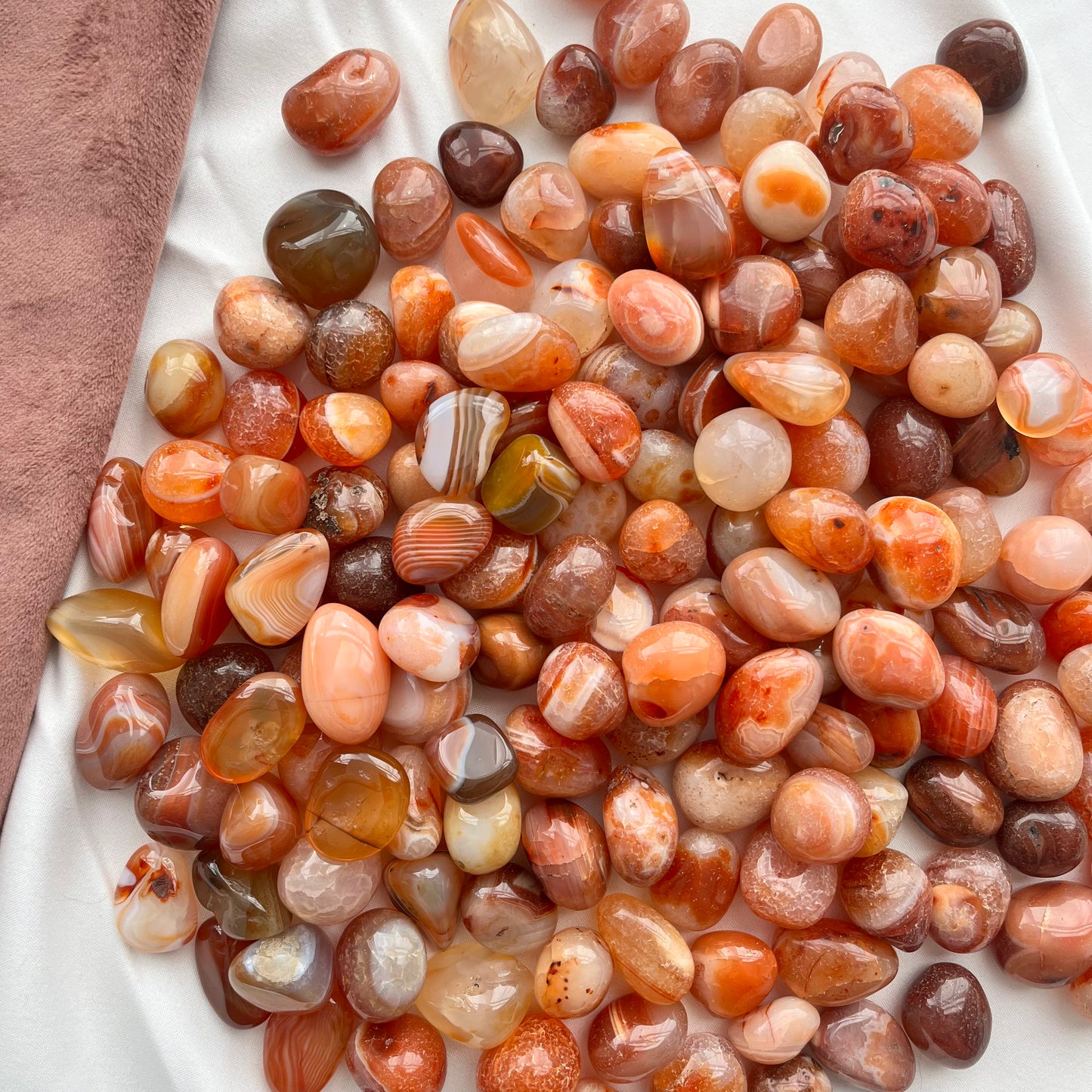 Banded Carnelian Tumble