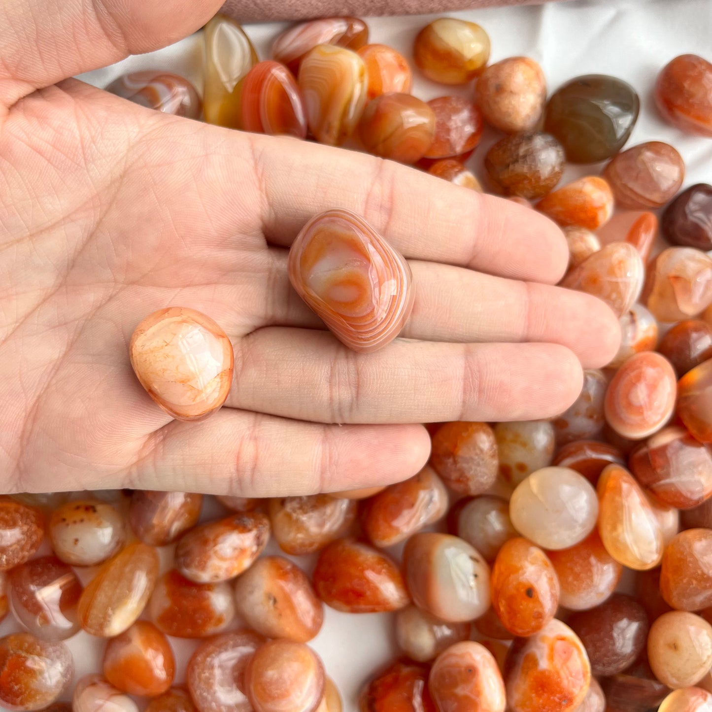 Banded Carnelian Tumble