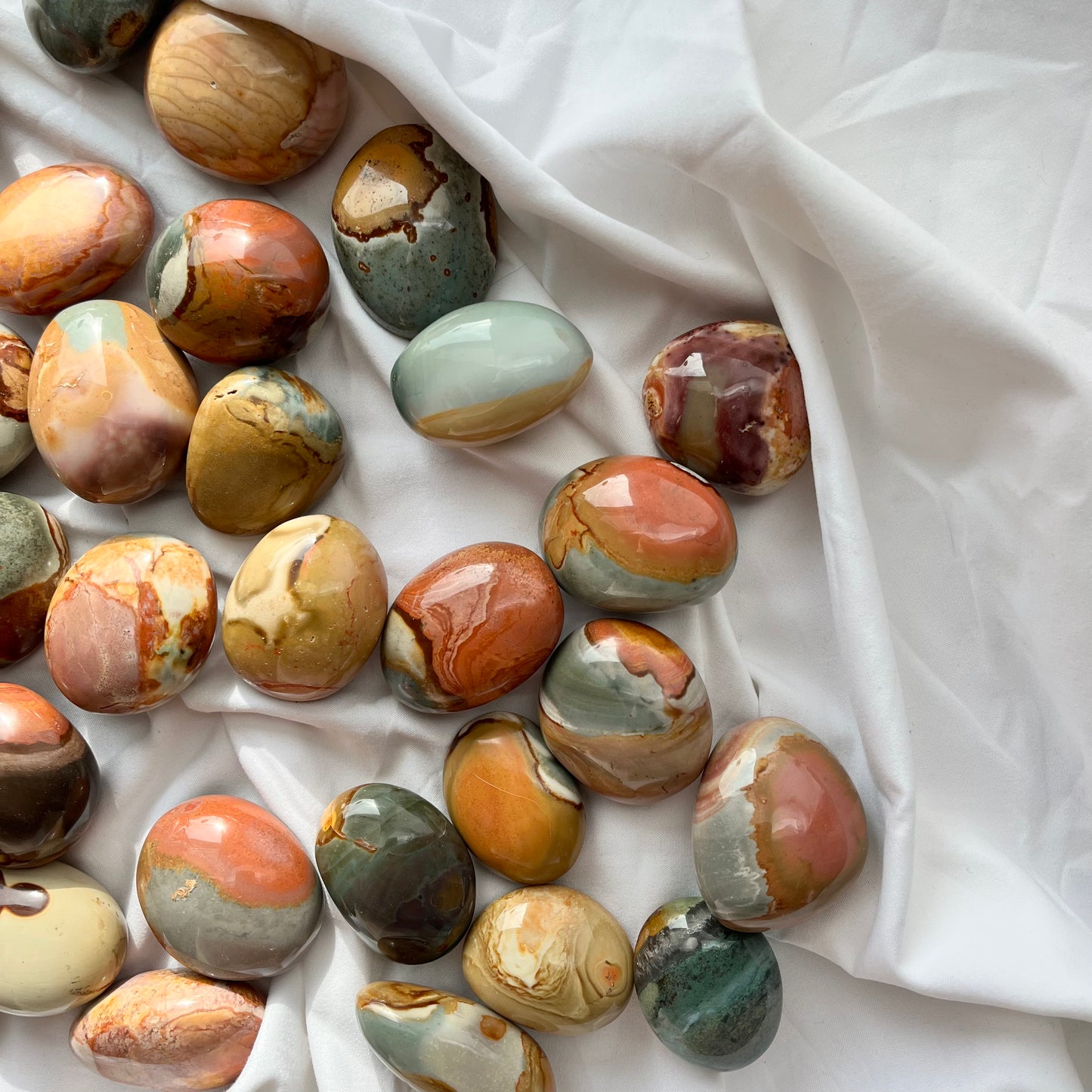 Polychrome Jasper Palm Stones