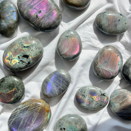 Rainbow Labradorite Palm Stones