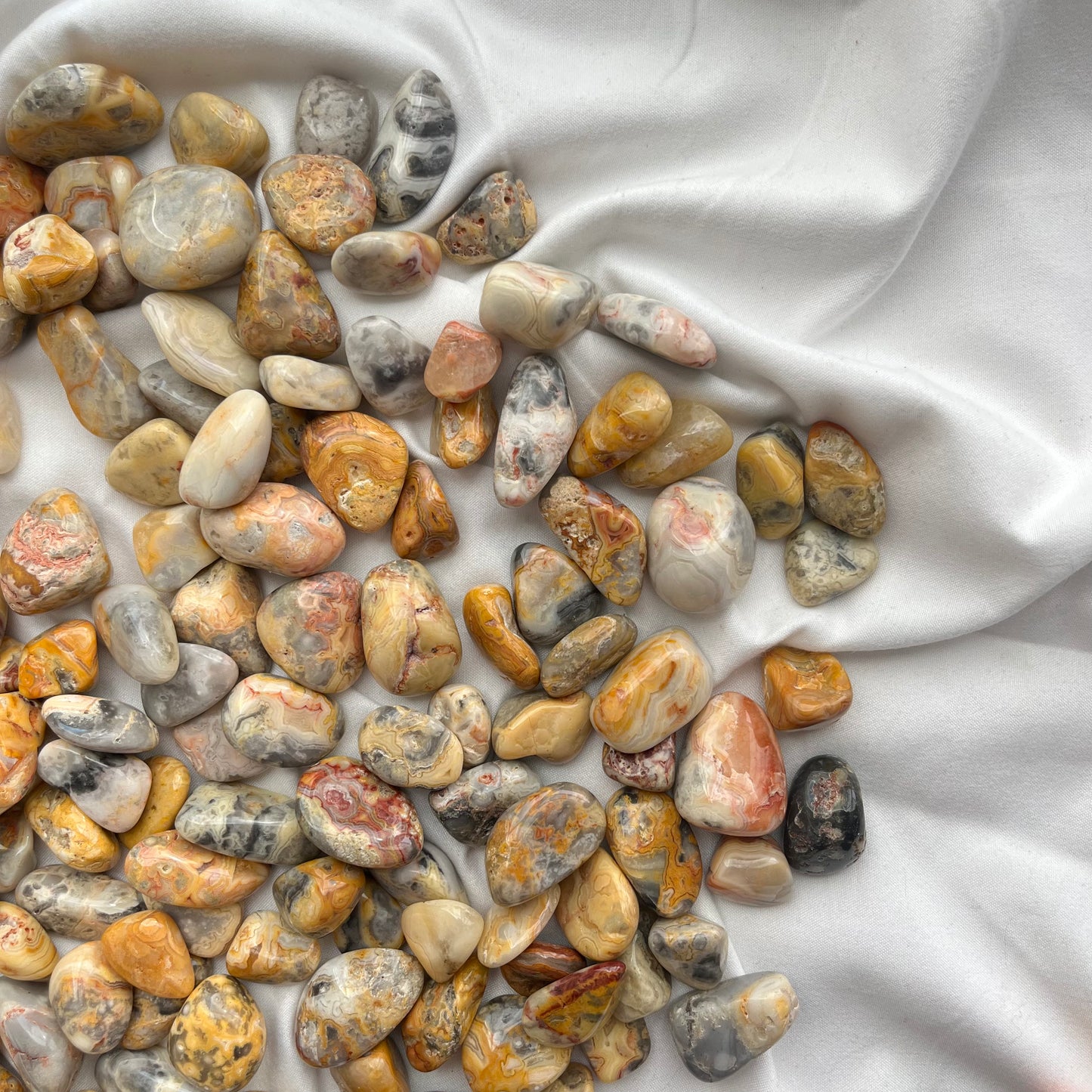 Yellow Crazy Lace Agate Tumble