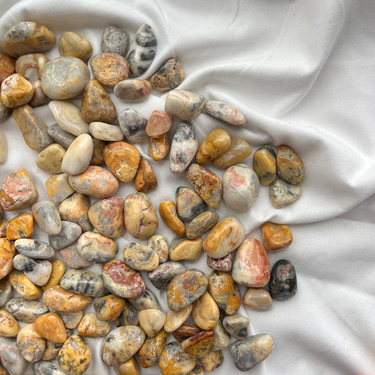 Yellow Crazy Lace Agate Tumble