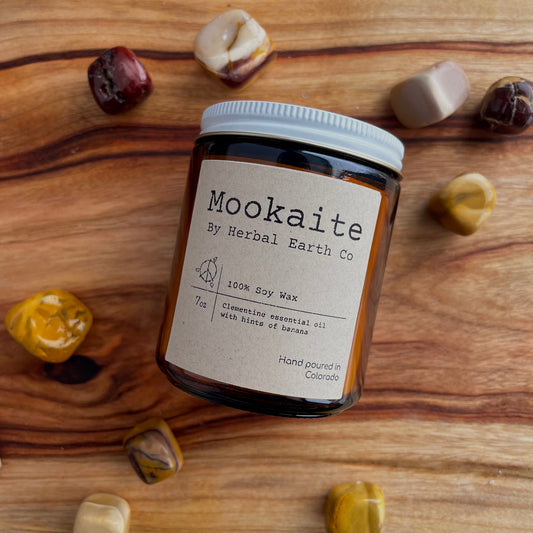 Mookaite Candle